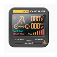 Detector de Tomada AC11, Plugue AU, Detector de Polaridade e Fase, Testador de Tomada Digital Inteligente