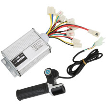 Controlador para Bicicleta Elétrica de 36V 1000W com Motor Escovado e Conjunto de Acelerador de Polegar Multifuncional com Trava e Indicador de