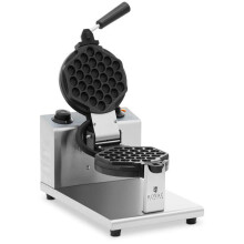 Gofrera profesional redonda 1 gofre con burbujas 1200 w acero inoxidable aluminio teflón plateado 14_0009104