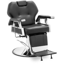 Friseurstuhl mit Fußstütze 59-69 cm 150 kg schwarz Edelstahl Gummi PU Stahl
