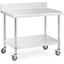 Table de travail en inox premium 70 x 100 cm 155 kg dosseret acier inoxydable