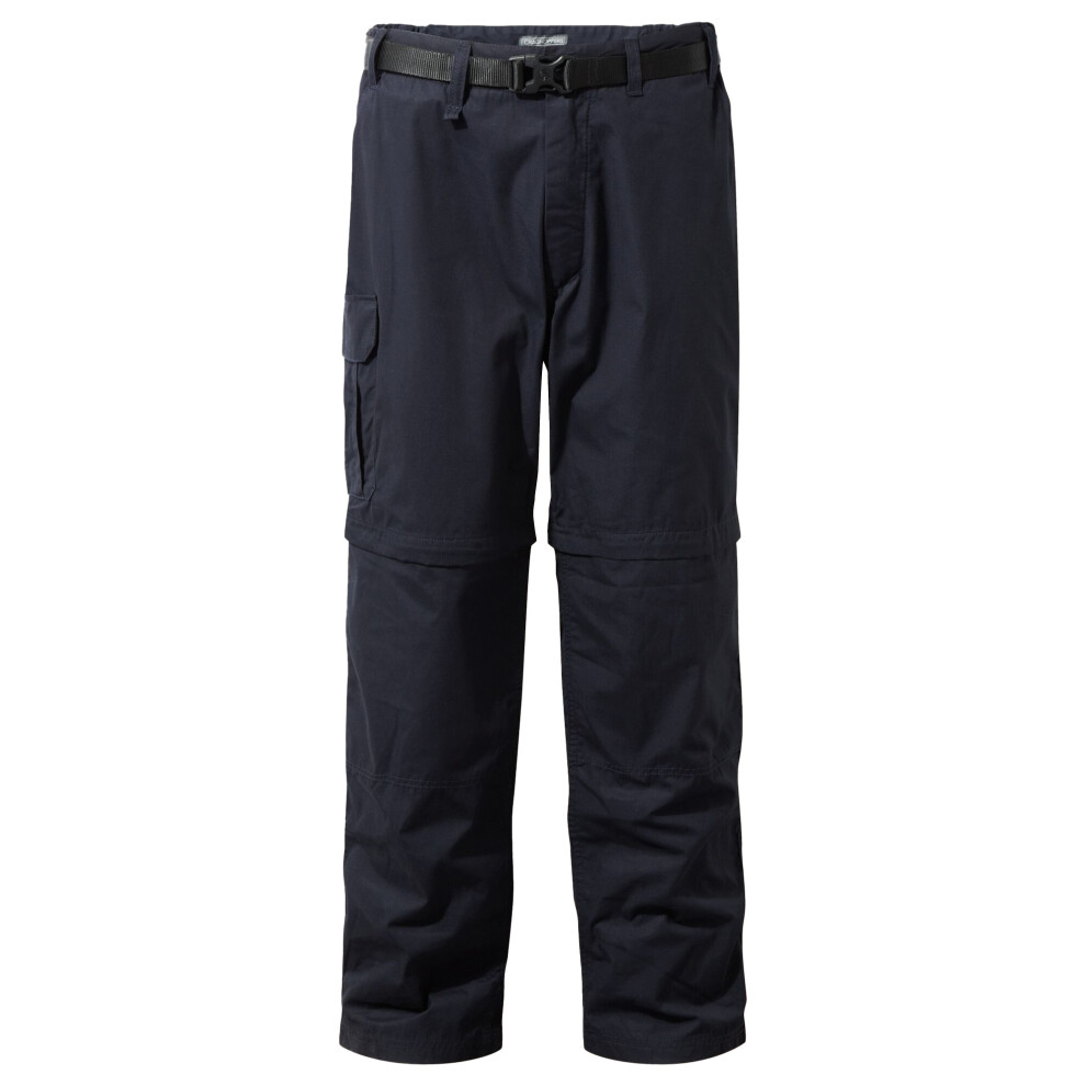 Craghoppers (34L, Dark Navy) Mens Kiwi Peached Convertible Trousers