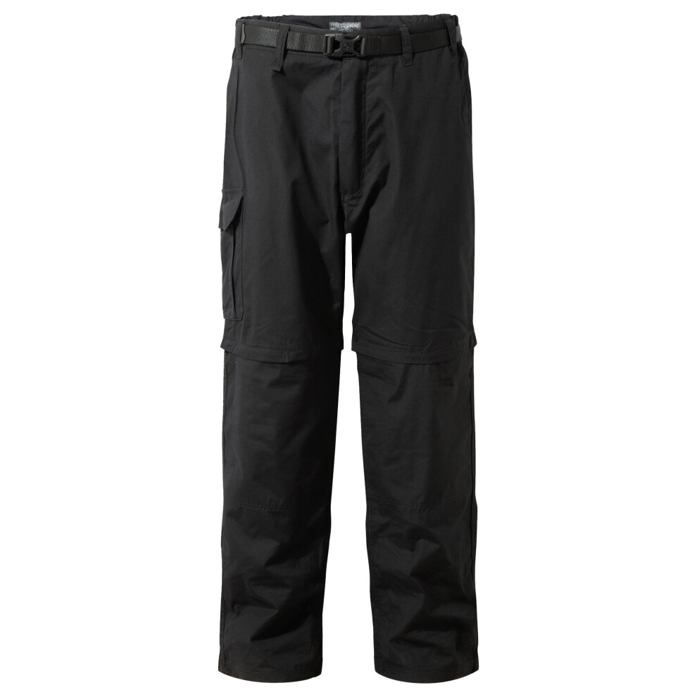 Craghoppers (34S, Black) Mens Kiwi Peached Convertible Trousers