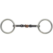 (6in, Black) Shires Sweet Iron Roller Horse Snaffle Bit