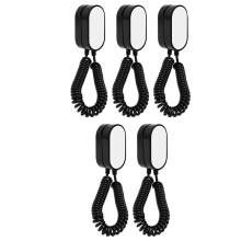 Support Magnétique Mural pour Télécommandes de Télévision et de Climatiseur, avec Cordon à Ressort (Lot de 6)