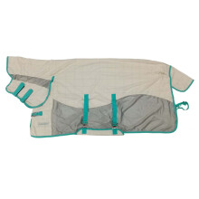 (78in, White/Grey/Aqua Blue) Tempest Mesh Summer Horse Fly Rug