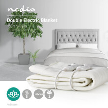 Manta eléctrica | Manta | 2 personas | 160x140cm | 3 configuraciones de calor | Lavable | Protección contra sobrecalentamiento | Poliéster