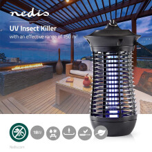 Trampa de luz antimosquitos | 18W | Tipo de lámpara: 2G11 18W PL/BL | Alcance efectivo: 150 m² | Negro