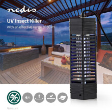 Trampa de luz antimosquitos | 6 W | Tipo de lámpara: F6T5/BL | Alcance efectivo: 50 m² | Negro