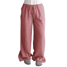 Wide Leg Pants Woman Plaid Pants High Waisted Drawstring Summer Casual Trousers with Pockets HOT Red - In Stock XL