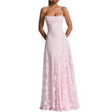 Women'S Maxi Dresses Wedding Guest Dress A- Long Square Neck Backless Sling for Beach S