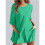 Rompers for Women Casual Short Sleeve Oversized Athletic Workout Romper Deep Pockets Light Green M 3