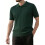 Herren Rippstrick Kurzarm Knopf-Front Klassisches Freizeithemd mit Kragen Grün M 2