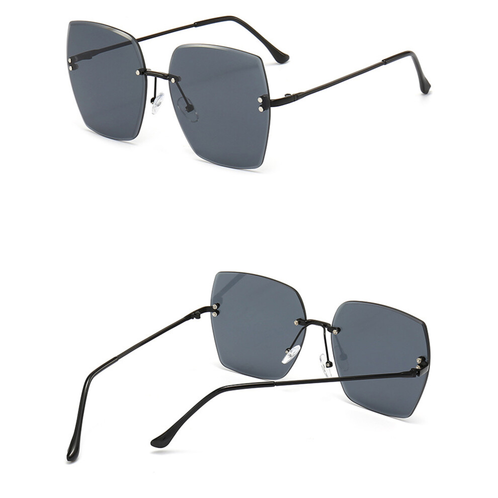 Dcph-Clothing (Black Frame Black Gray Film) Uv-Protected Gradient Sunglasses For Women