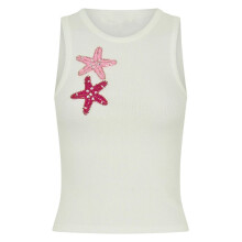 Women'S Ribbed Y2k Going Out Tank Tops Sleeveless Starfish Beaded Casual Slim Fit Summer Crop Top Starfish Vest S