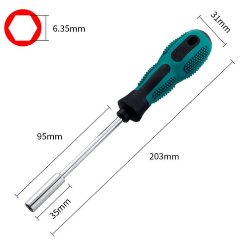 3pcs/Set Hexagonal Screwdriver Bit Holder Handle with Non-Slip Extension Hand Tool 2