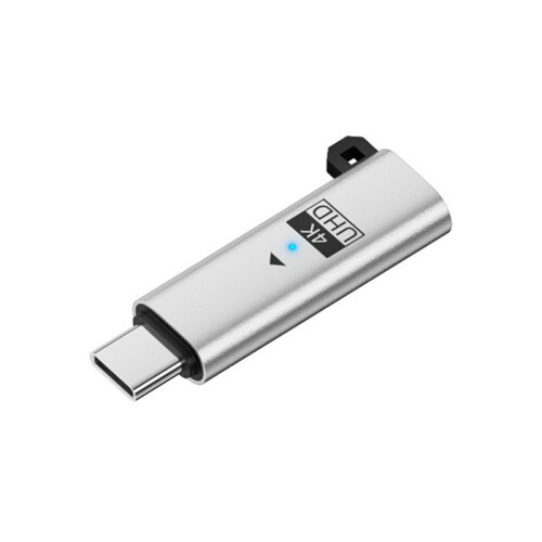 Type-C 4K@60Hz 1080P Virtual Display Adapter USB C DDC EDID Dummy Plug Headless  Display Emulator Silver Gray