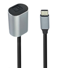 USB-C Male to TOSLINK Female Connector Aluminum Shell SPDIF PCM Stereo Supports USB-C Audio Output