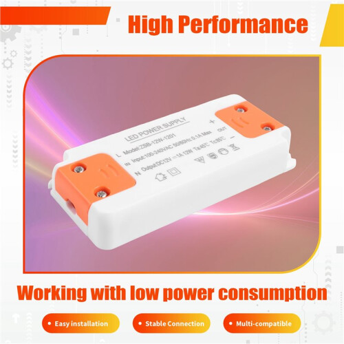 12V LED Driver Thin Constant Voltage Drive Power Supply 12W Input Suitable for Various LED Lamps 2