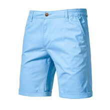 Men'S Cotton Shorts, Elastic Waist 9" Inseam Casual with Pockets for Work Beach 019 Light 34