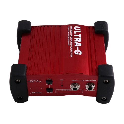 ULTRA-G GI100 Professional Battery/Phantom Powered DI-Box with Guitar Speaker Emulation