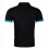 Camisas Masculinas de Golfe com Modelagem Regular e Tecido Elástico Preto & Azul. L 2