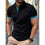 Camisas Masculinas de Golfe com Modelagem Regular e Tecido Elástico Preto & Azul. L 3