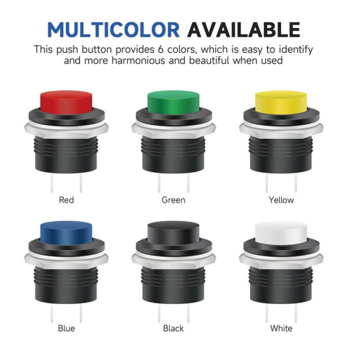 1 Set/30PCS Button  R13-507 Self Resetting Lock Free  Lock Free Button  Opening 16mm 2