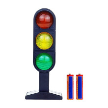 Brinquedo Semáforo com Som LED Estrada Vermelho Verde Amarelo para Educação de Segurança Infantil Jogo Educativo para Crianças