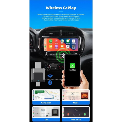 CarPlay Android Auto Wireless Adapter 2  USB Dongle Car  Box Universal Dual Channel Car Machine Interconnection 2
