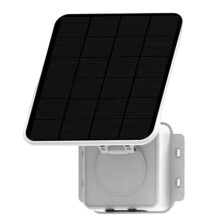 Chargeur de Batterie Solaire Étanche UPS pour Alimentation de Secours pour Caméra CCTV Extérieure avec Type-C pour Rou Blanc
