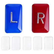 X-Ray Markers Clears Resin with Lead L & R Letters - No Initials - Small Rectangle - Reusable & Washable with Adhesive