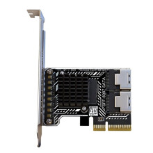 PCIe to 2 Port SFF-8087 Expansion Card SAS 4i to 3.0 6Gbps Adapter Support 8 HDDs PH5087 Full Height
