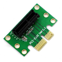 PCIe 1x Adapter-Riser-Karte Konverter 90 Grad PCI Express PCI-E X1 Erweiterungskarte für 1U Server Desktop