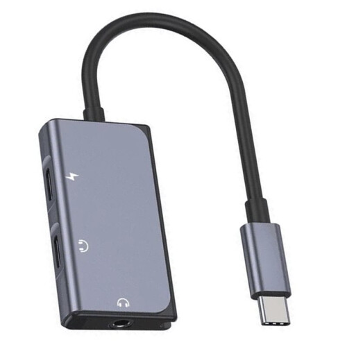 Type C Earphone Adapter for Phone PD60W Charge 3.5mm Audio 1