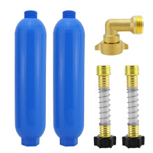 Inline Waterfilter voor Campers met 90 Graden Slangbocht, Vermindert Spanning op de Waterinlaatslang van Uw
