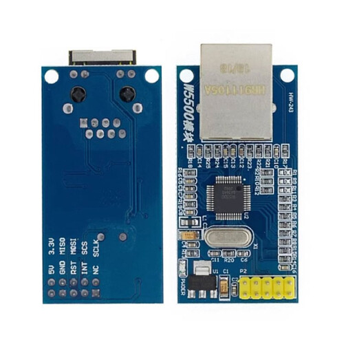 5PCS W5500 Ethernet Network Modules TCP/IP 51/STM32 SPI Interface 3.3V 5V I/O MCU Microcontroller Program over W5100 2