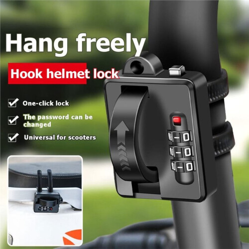 Motorcycle Lock Bicycle Cable Tie Waterproof Password Lock Hook Bikes Scooters Accessory 2