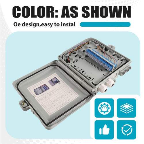 12 Core Fiber Optic Distribution Box Termination FTTH Fiber Optic Distribution Box Full with Single Mode Pigtail SC 1
