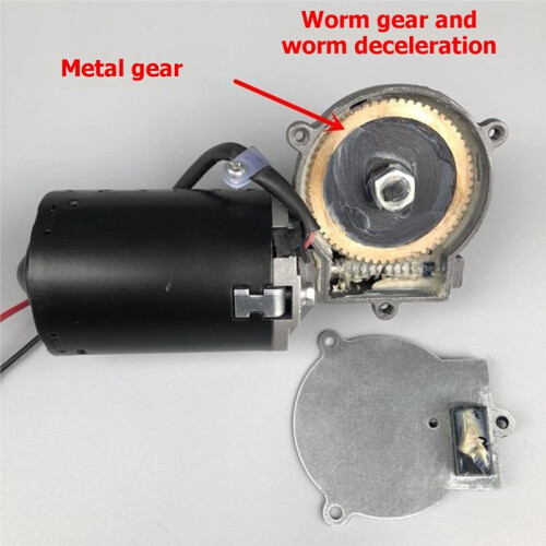 High Speed 60W 24V  Worm Gear Motor with Reversible Self-Locking Feature 2