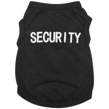 Pet Winter Clothes Puppy Dog Cat Vest T Shirt Coat Dress Sweater Apparel "SECURITY", Black XS