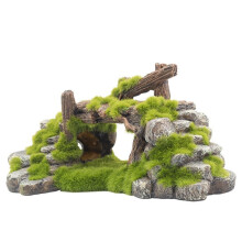 Moss Rockery Shape Fish Tank Ornaments Decoration Landscaping Resin Rockery Aquarium Resin Rockery Home Ornaments
