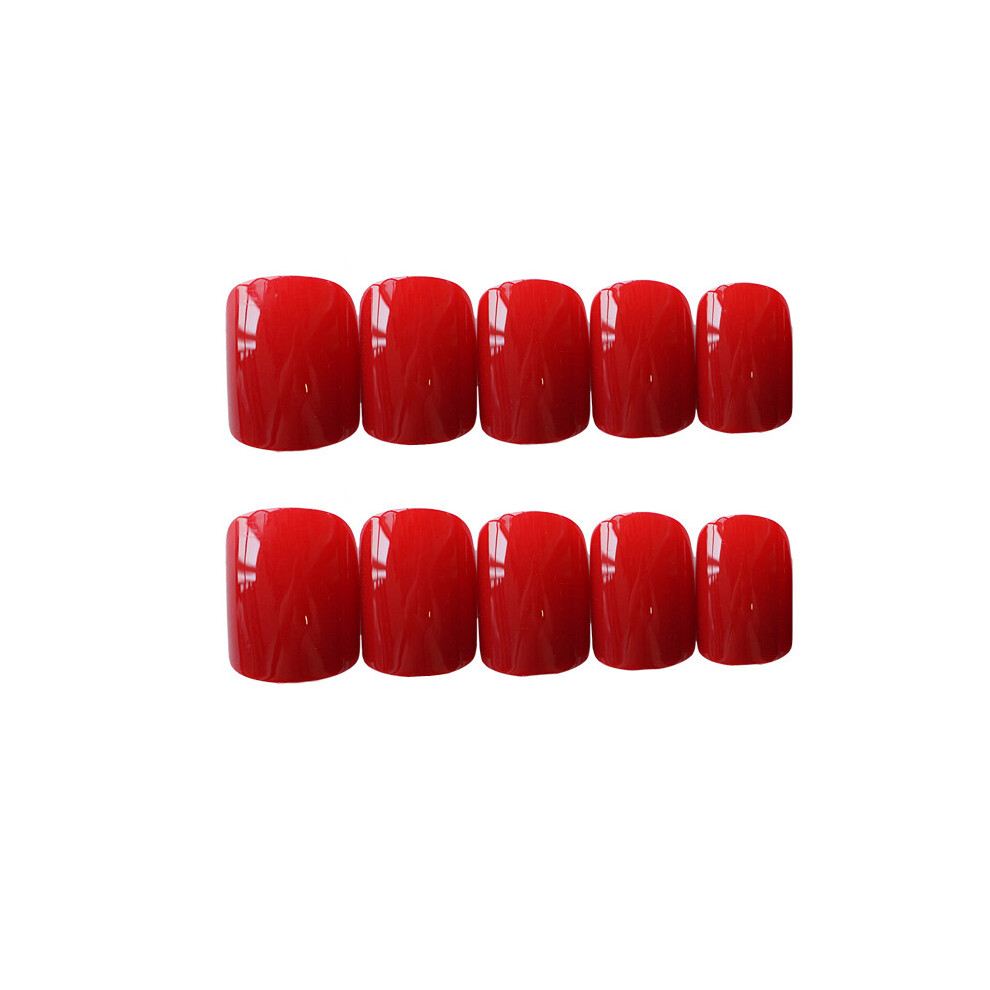 Dachuang Beauty Elegant Red False Nails With Glue - 50Pcs