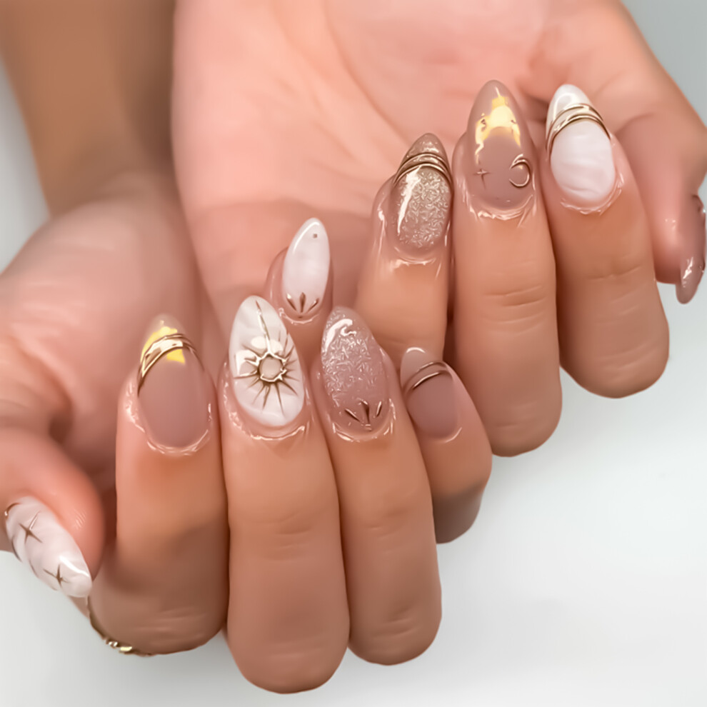 Dachuang Beauty Glossy Glitter Press-On Nails For Women