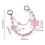 (1) Colorful Beads Keychain - Durable Bag & Car Charm 1