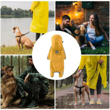 Regnjacka för Hund Vattentät Regnjacka för Husdjur Regnjackor med Huva Lättviktare Regnjacka för Husdjur Kläder med 4 Ben Regnrockar för Hundar