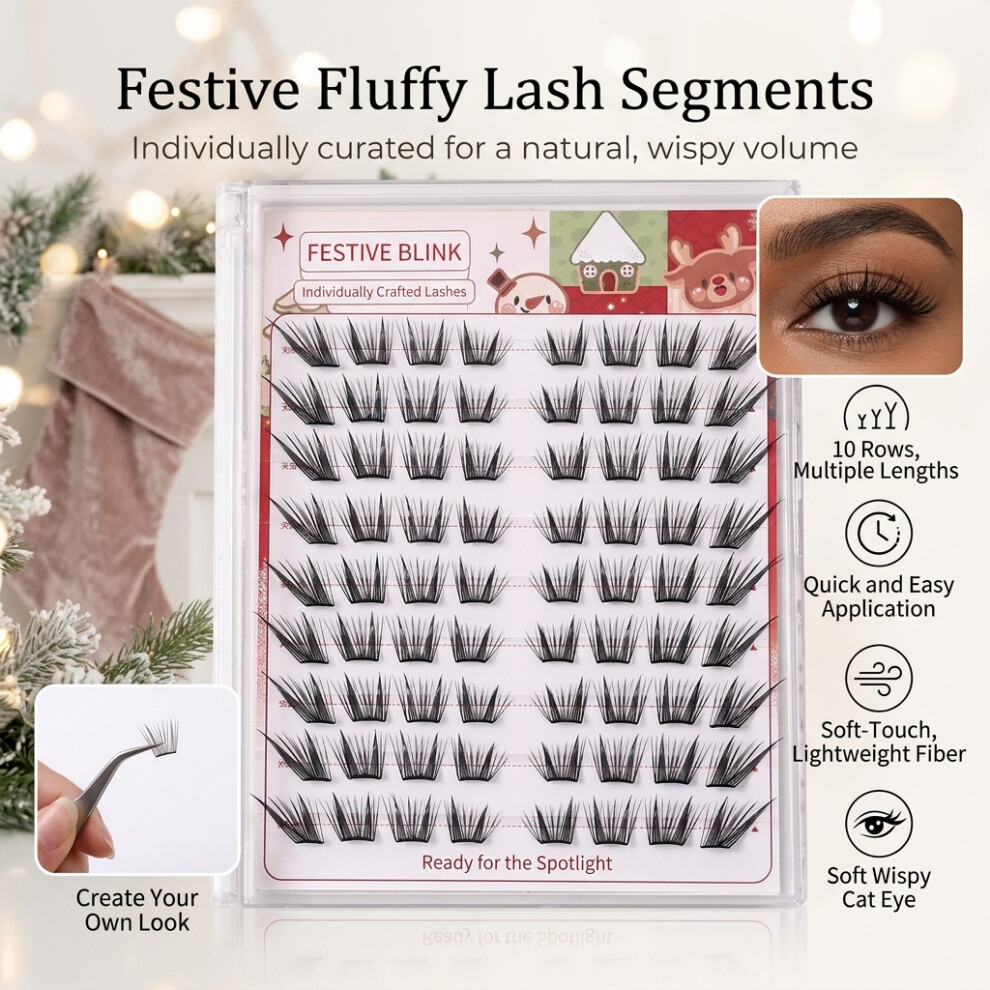 Hue-Grain (No Glue) Natural Volume False Eyelashes 9-13Mm