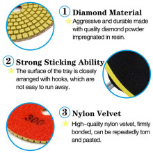 22Pcs 3 Inch 80mm Diamond Polishing Pads Kit Wet/Dry for Granite Stone Concrete Marble Polishing Use Grinding Discs Set