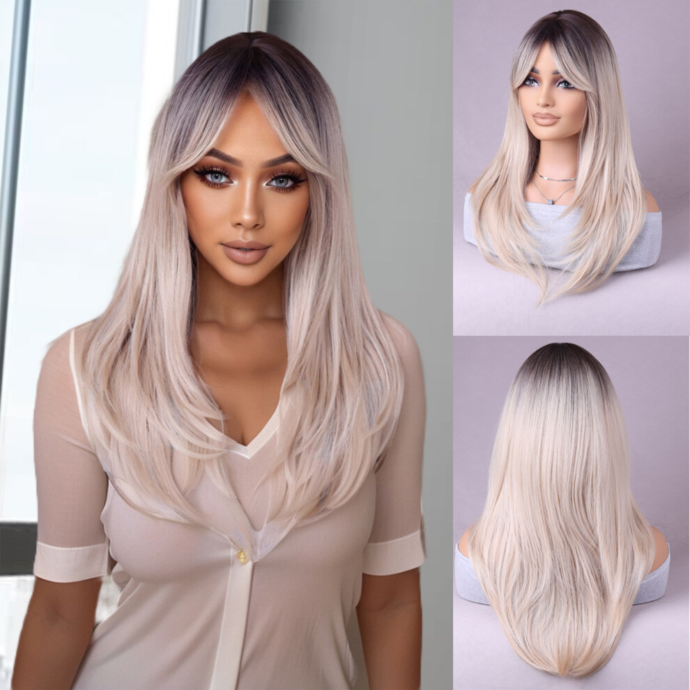 Hue-Grain 24\" Curly Synthetic Wig For Stage & Movie