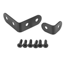 60 Pcs Black L Brackets 90 Degree Angle Joint Bracket Fastener for Wood Chair Bookshelf Board (30Pcs-40mm/30Pcs-20mm)